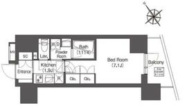 コンフォリア東大井Ⅰ 1402 間取り図