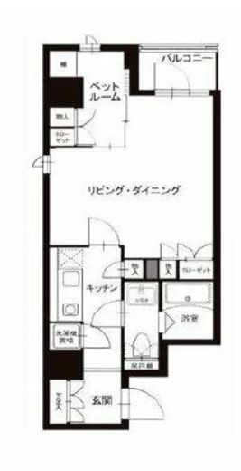レックスガーデン神楽坂北町 201 間取り図