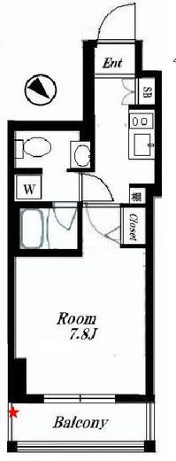 ジェノヴィア新宿御苑グリーンヴェール 5階 間取り図