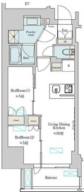 ブリリアイスト上野稲荷町 801 間取り図