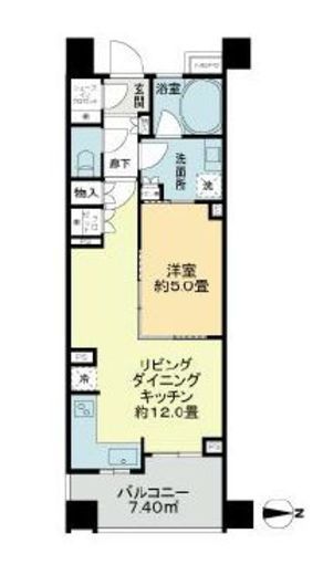 ライオンズ武蔵中原ステーションプラザ 4階 間取り図