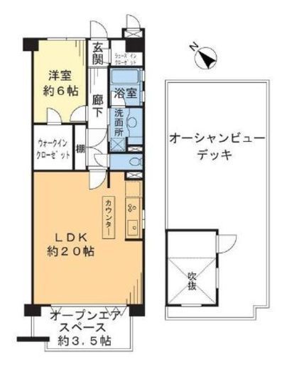 グランシティ湘南海岸マリナージュスクエア 6階 間取り図