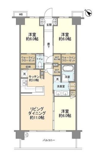 シティハウス吉祥寺南パークフロント 2階 間取り図