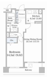 ヨコソーレインボータワーハイツ 2202 間取り図