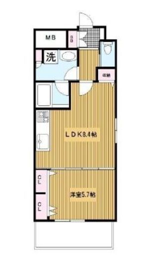 フロール横浜三ツ沢 1階 間取り図