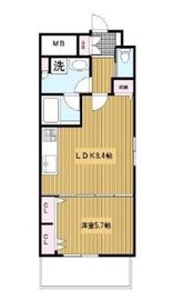 フロール横浜三ツ沢 1階 間取り図