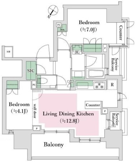 グランリビオ表参道 6階 間取り図