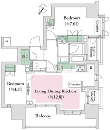グランリビオ表参道 6階 間取り図