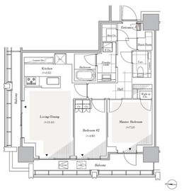 リビオレジデンス西麻布 1201 間取り図