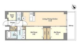 The Grand Terrace Wakabayashi 313 間取り図