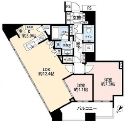 勝どきザ・タワー 50階 間取り図