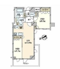 オープンレジデンシア代々木上原ヒルズ 3階 間取り図