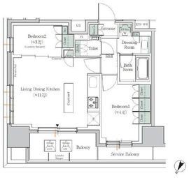 ONE ROOF RESIDENCE TAMACHI (ワンルーフレジデンス田町) 1410 間取り図