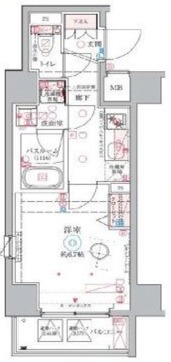 クレヴィスタ中野新橋Ⅱ 703 間取り図