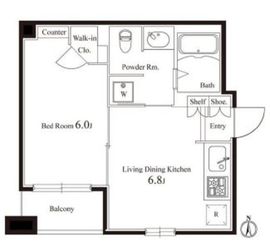 エルヴィータ代々木 203 間取り図