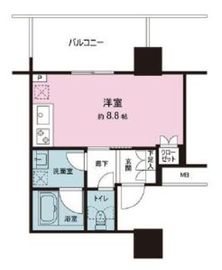 ブリリアタワー浜離宮 13階 間取り図