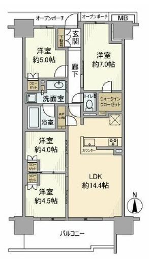 プラウドシティ大田六郷 12階 間取り図