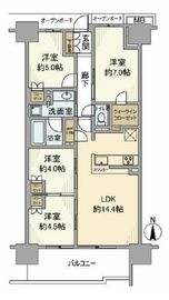 プラウドシティ大田六郷 12階 間取り図