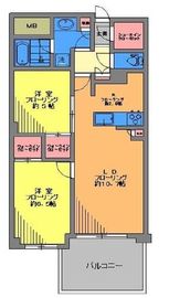 ルフォン不動前 4階 間取り図