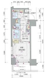 エステムプラザ川崎 8階 間取り図