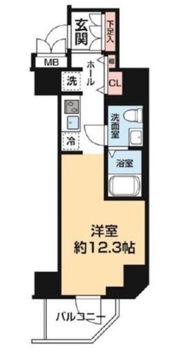 AZEST横濱大通り公園 8階 間取り図