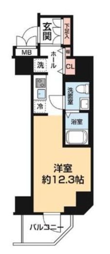 AZEST横濱大通り公園 8階 間取り図