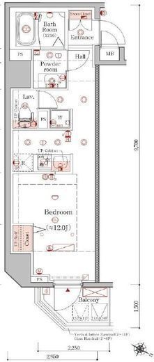 AZEST横濱大通り公園 11階 間取り図
