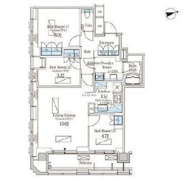 パークアクシス御成門 1905 間取り図