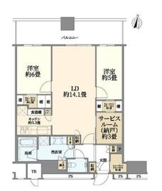 パークシティ武蔵小杉ザガーデンタワーズイースト 52階 間取り図