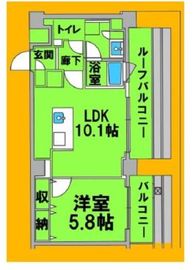 プレール・ドゥーク渋谷幡ヶ谷 6階 間取り図