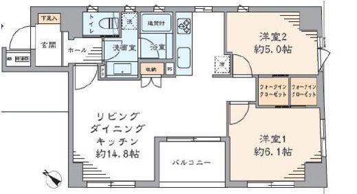グリーンパーク日本橋参番館 8階 間取り図