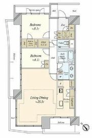 HARUMI FLAG SUN VILLAGE (晴海フラッグ サンヴィレッジ) 2階 間取り図