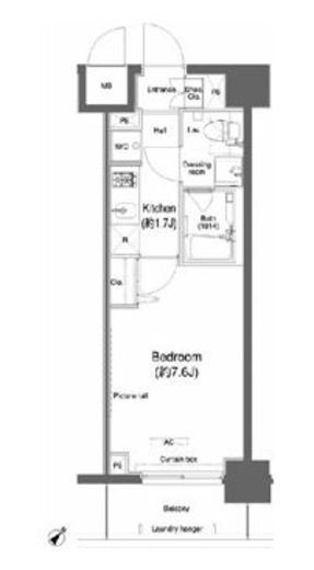 プラウドフラット鶴見Ⅰ 421 間取り図