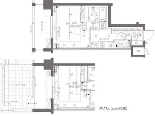 ZOOM新宿西落合 6階 間取り図