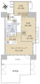 プラウド杉並高井戸サウス 1階 間取り図