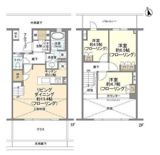 サンクタス桜上水 1階 間取り図