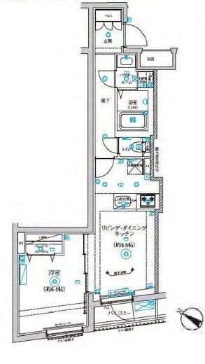 RELUXIA不動前 (リルシア不動前) 1階 間取り図