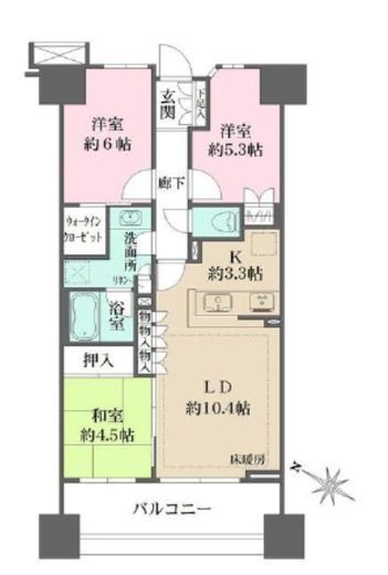 ザ・パークハウス青砥 8階 間取り図