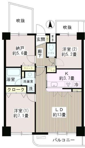 サンハイム 802 間取り図