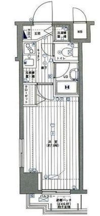 グランド・ガーラ麻布十番 7階 間取り図