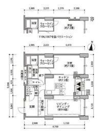 東雲キャナルコートCODAN 14-1204 間取り図