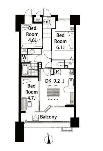 LANAI TOWN RENAISSANCE GRAND HIGHRISE (ラナイ タウン ルネッサンス グランドハイライズ) 903 間取り図