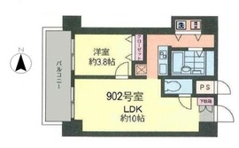 麻布十番2Aビル 902 間取り図