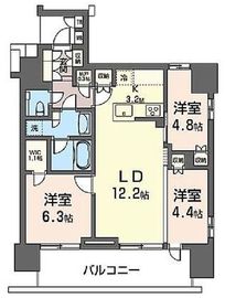 グランドメゾン新宿曙橋 7階 間取り図