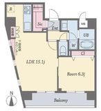 アイカーサ品川 202 間取り図