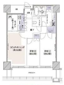 カテリーナ三田タワースイート ウエストアーク 28階 間取り図