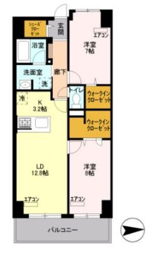 ロイヤルパークスシーサー 809 間取り図