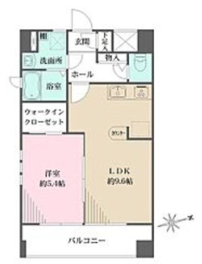 アビオン中野坂上 A401 間取り図