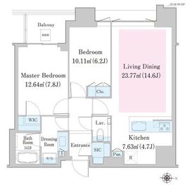 中野ステーションレジデンス 2407 間取り図