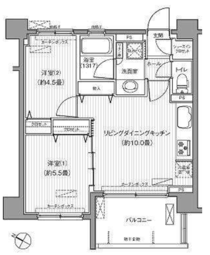 サンウエスト横浜 702 間取り図